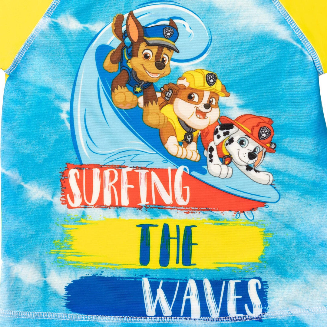 Paw Patrol Pullover Rash Guard and Swim Trunks