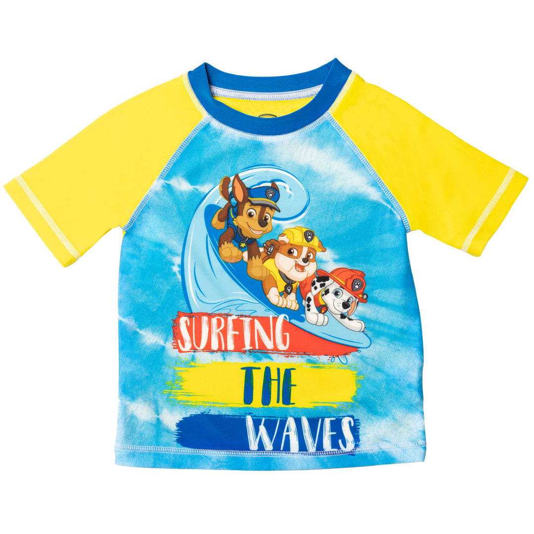 Paw Patrol Pullover Rash Guard and Swim Trunks