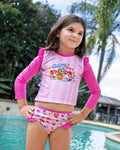 Paw Patrol Rash Guard and Bikini Bottom Swim Set UPF 50+