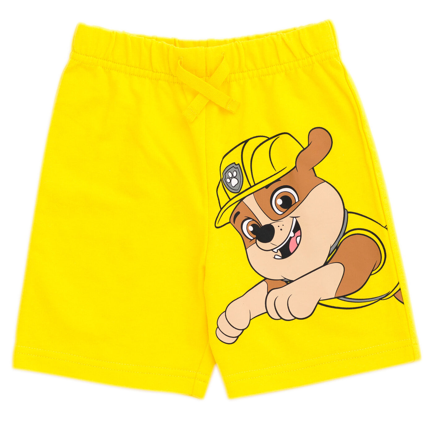 Paw Patrol Rubble Cosplay T-Shirt and Bike Shorts French Terry Outfit Set