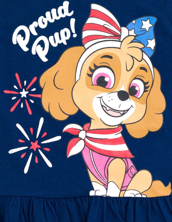 Paw Patrol Skye Peplum T-Shirt and Twill Shorts Outfit Set