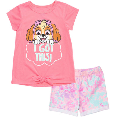 Paw Patrol Skye T-Shirt and French Terry Shorts Outfit Set