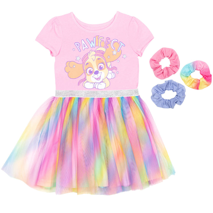 Skye Tutu Short Sleeve Dress & Scrunchie Set with Scrunchy