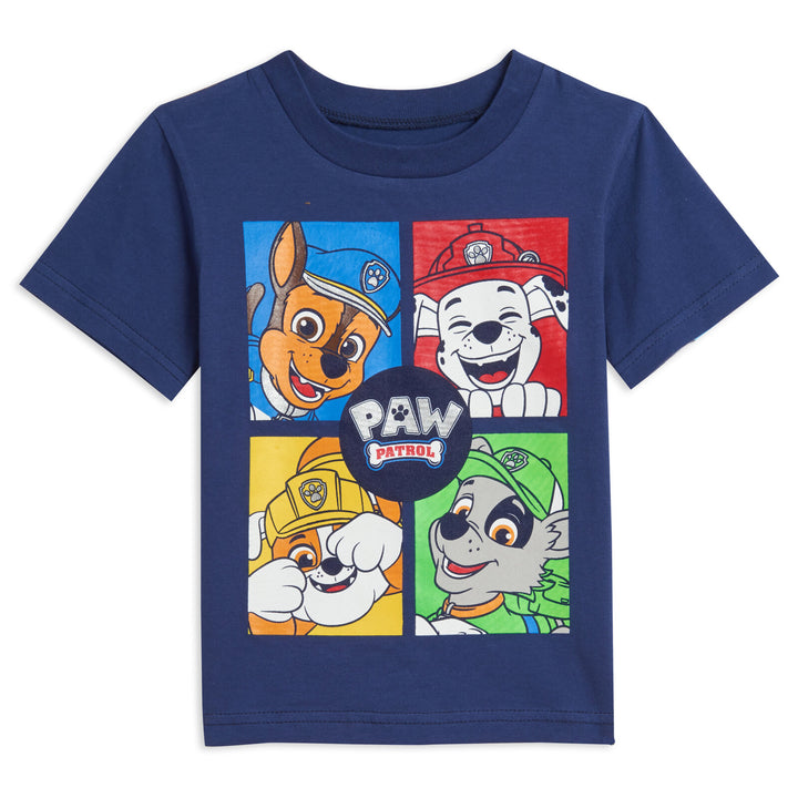 Camiseta con gráfico de la Patrulla Canina y pantalones cortos de felpa francesa