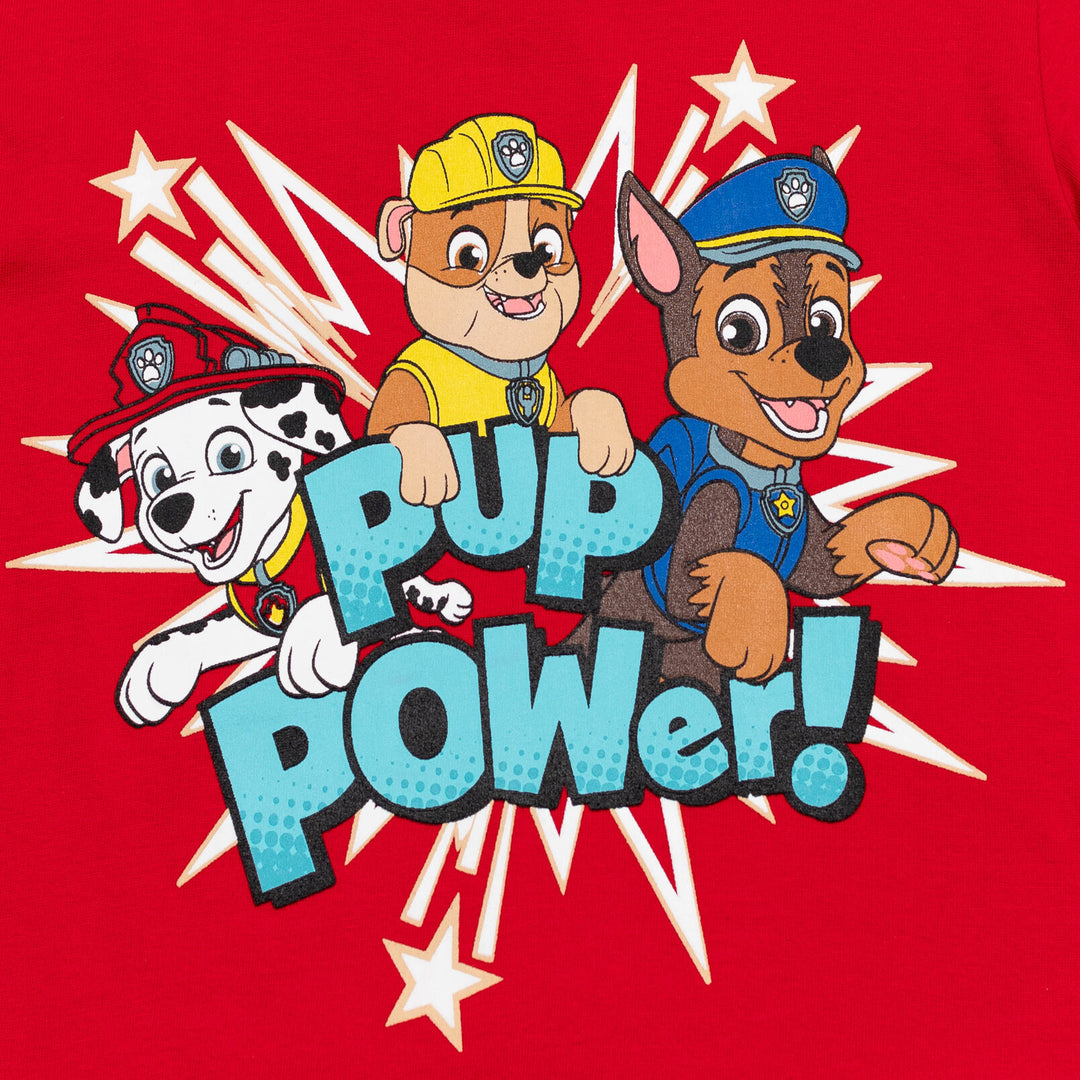 Camiseta con gráfico de la Patrulla Canina y pantalones cortos de felpa francesa