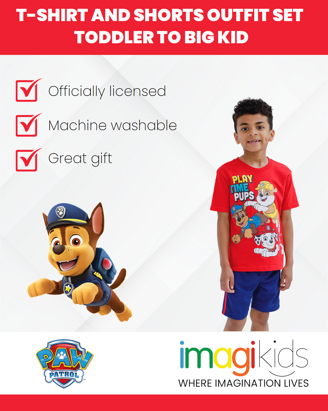 Paw Patrol T-Shirt and Mesh Shorts Outfit Set