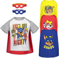 Paw Patrol 6 Piece Outfit Set: T-Shirt Cape Mask