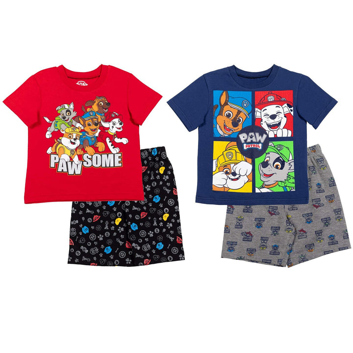 Paw Patrol French Terry Short Sleeve Graphic T-Shirt & Shorts Set