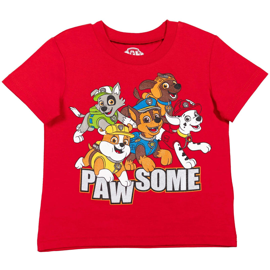 Paw Patrol French Terry Short Sleeve Graphic T-Shirt & Shorts Set