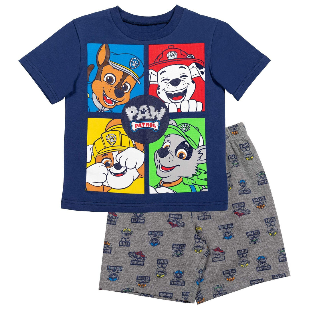 Paw Patrol French Terry Short Sleeve Graphic T-Shirt & Shorts Set