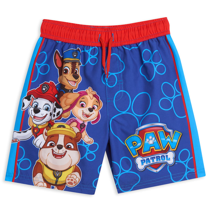 Paw Patrol UPF 50+ Pullover Rash Guard Swim Trunks Outfit Set