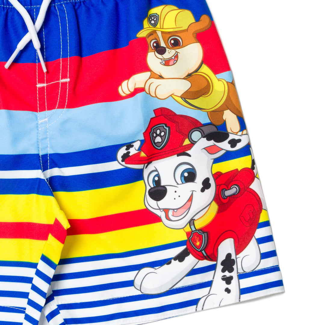 Paw Patrol UPF 50+ Rash Guard Swim Trunks Outfit Set