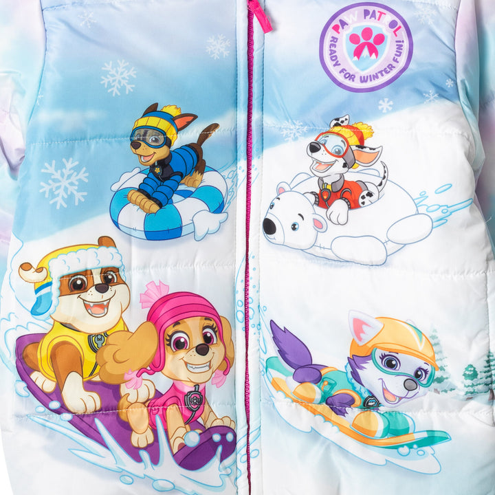 Paw Patrol Zip Up Fur Winter Coat Puffer Jacket