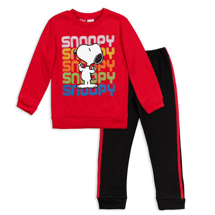 Snoopy Fleece Pullover Sweatshirt & Pants Set