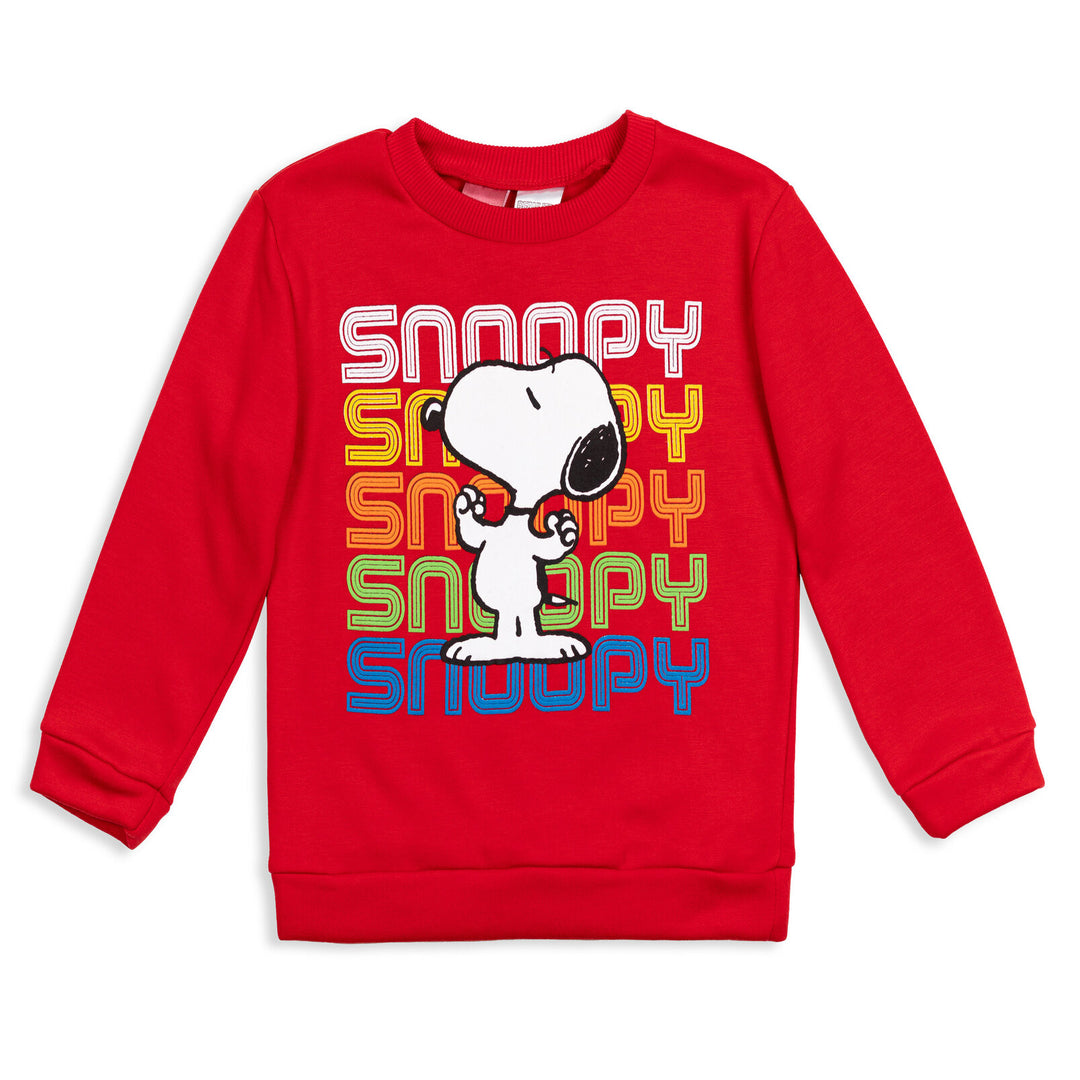 Snoopy Fleece Pullover Sweatshirt & Pants Set