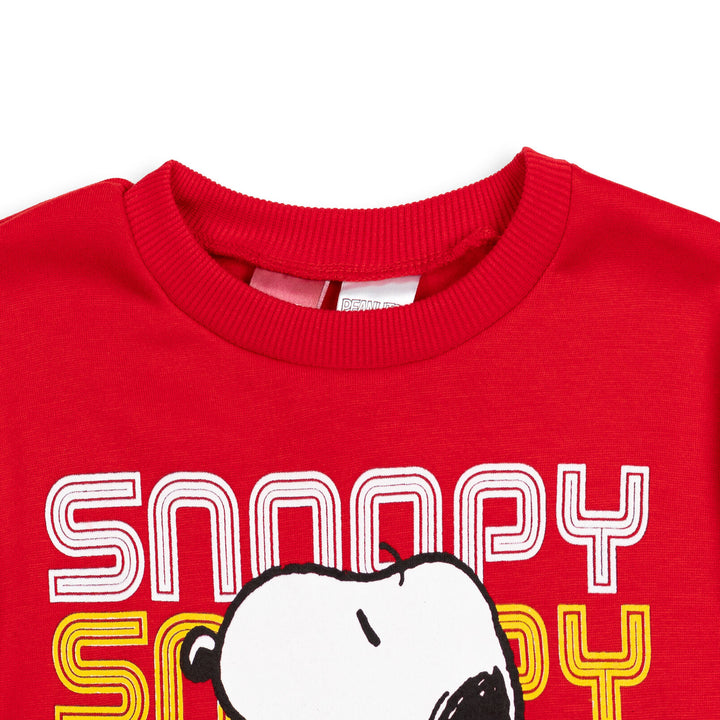 Snoopy Fleece Pullover Sweatshirt & Pants Set