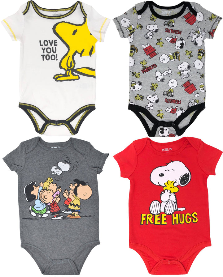 PEANUTS Woodstock Snoopy 4 Pack Bodysuits