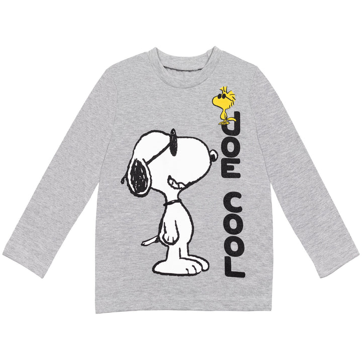 Peanuts Jogger Conjunto de camiseta gráfica de manga larga y pantalones de vellón