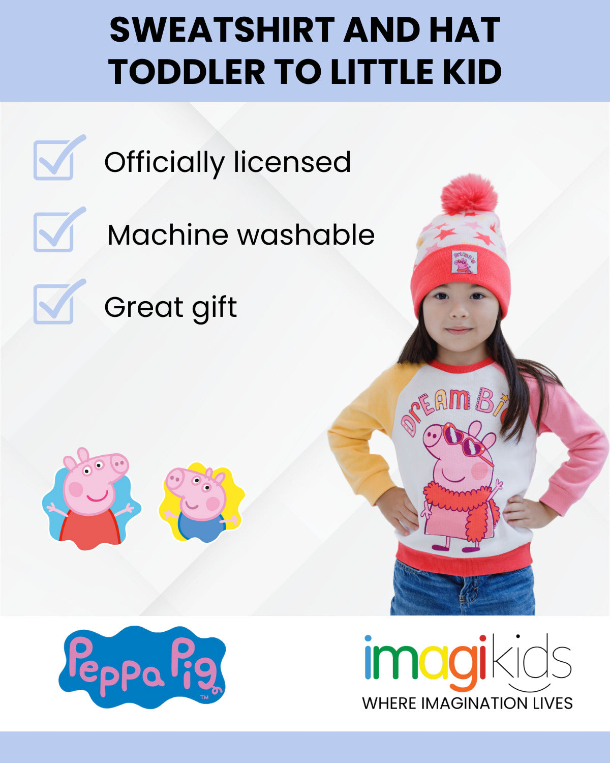 Peppa Pig Fleece Sweatshirt and Hat