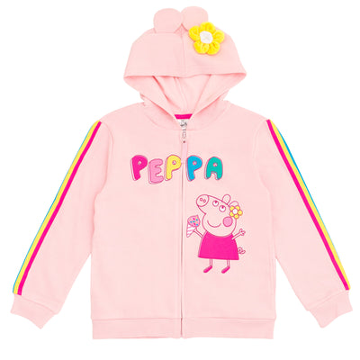 Peppa Pig Girls Fleece Zip Up Hoodie