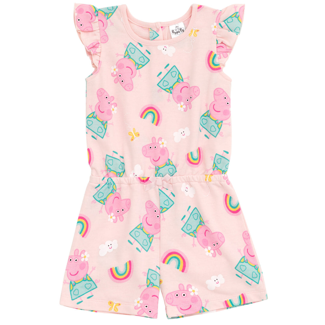 Peppa Pig Girls French Terry Sleeveless Romper