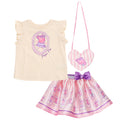 Peppa Pig Girls Tank Top, Satin Skirt and Bag 3 Piece Outfit Set Toddler to Big Kid