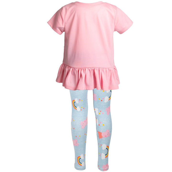 Peppa Pig Peplum T-Shirt and Leggings Outfit Set