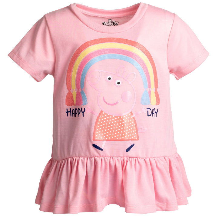 Peppa Pig Peplum T-Shirt and Leggings Outfit Set