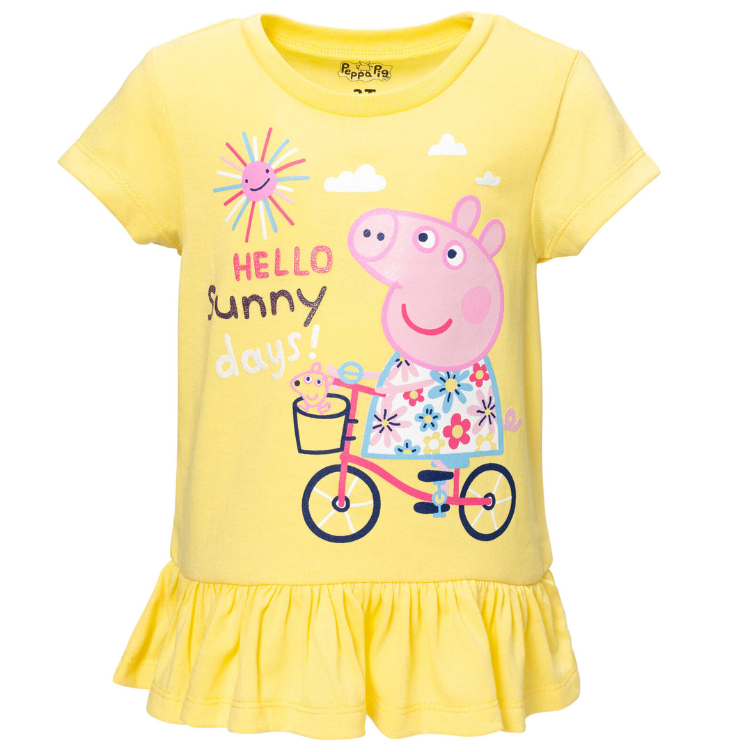 Peppa Pig Peplum Graphic T-Shirt & Shorts