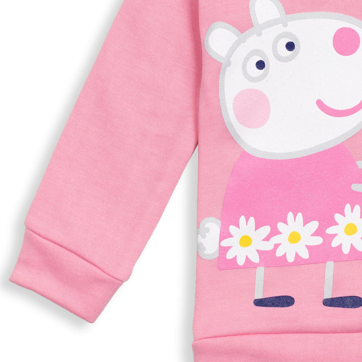 Peppa Pig Pullover Fleece Hoodie and Leggings Outfit Set