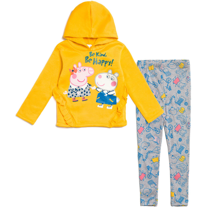 Peppa Pig Pullover Fleece Hoodie and Leggings Outfit Set