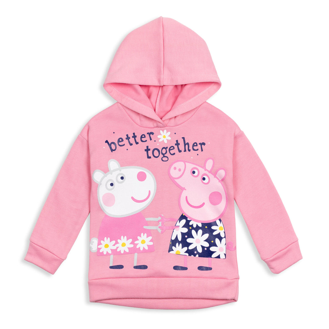 Peppa Pig Pullover Fleece Hoodie and Leggings Outfit Set