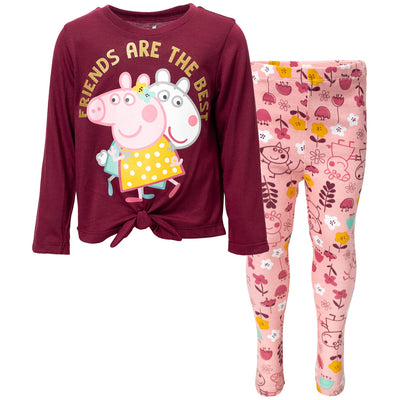 Peppa Pig Pullover T-Shirt and Leggings Outfit Set