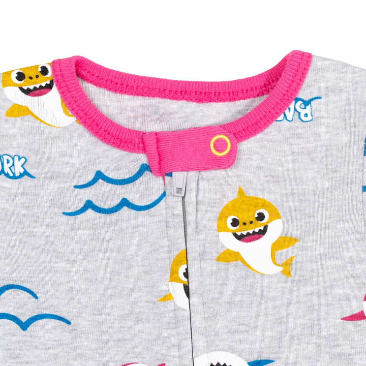 Pinkfong Baby Shark 2 Pack Zip Up Sleep N' Play Coveralls