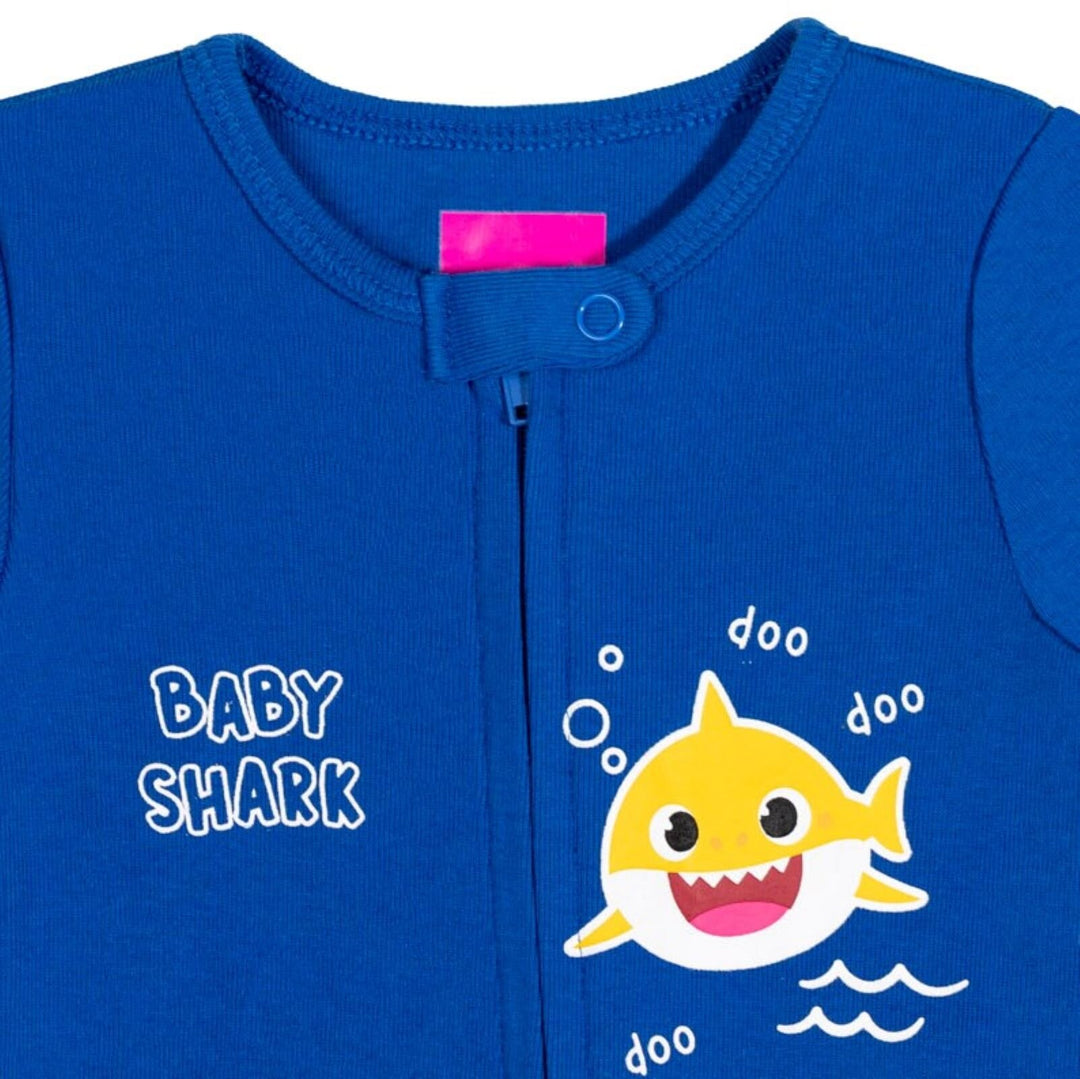 Pinkfong Baby Shark 2 Pack Zip Up Sleep N' Play Coveralls