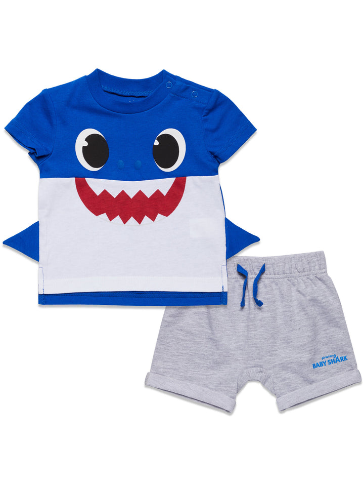 Pinkfong Baby Shark Cosplay Conjunto de camiseta y pantalones cortos