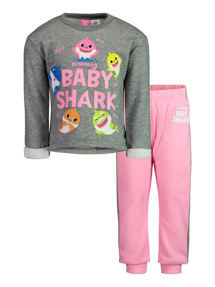 Pinkfong Baby Shark Fleece T-Shirt and Pants Outfit Set