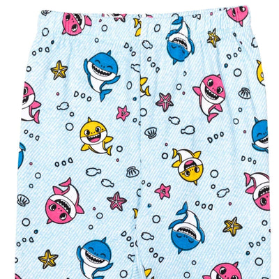 Pinkfong Baby Shark Peplum T-Shirt Leggings and Scrunchie 3 Piece Outfit Set