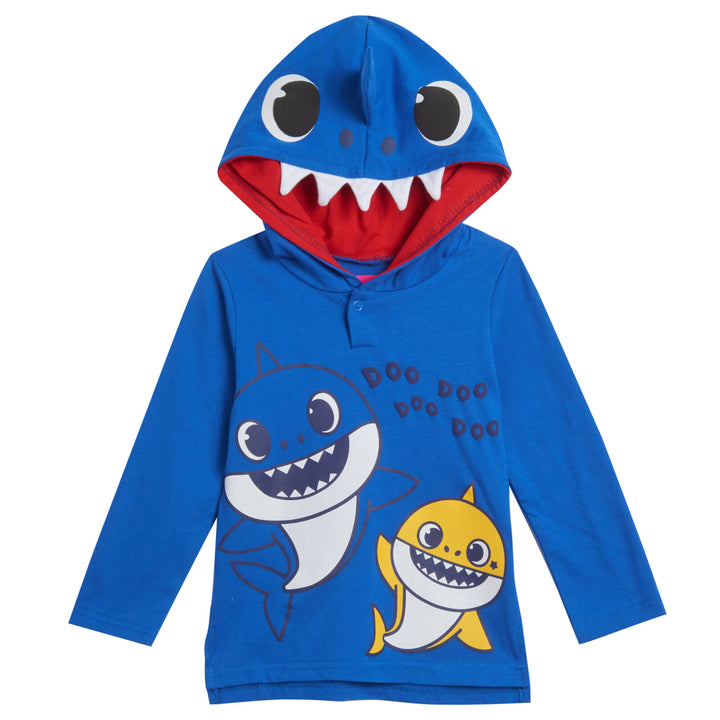 Pinkfong Baby Shark Pullover Costume Hoodie and French Terry Pants Outfit Set