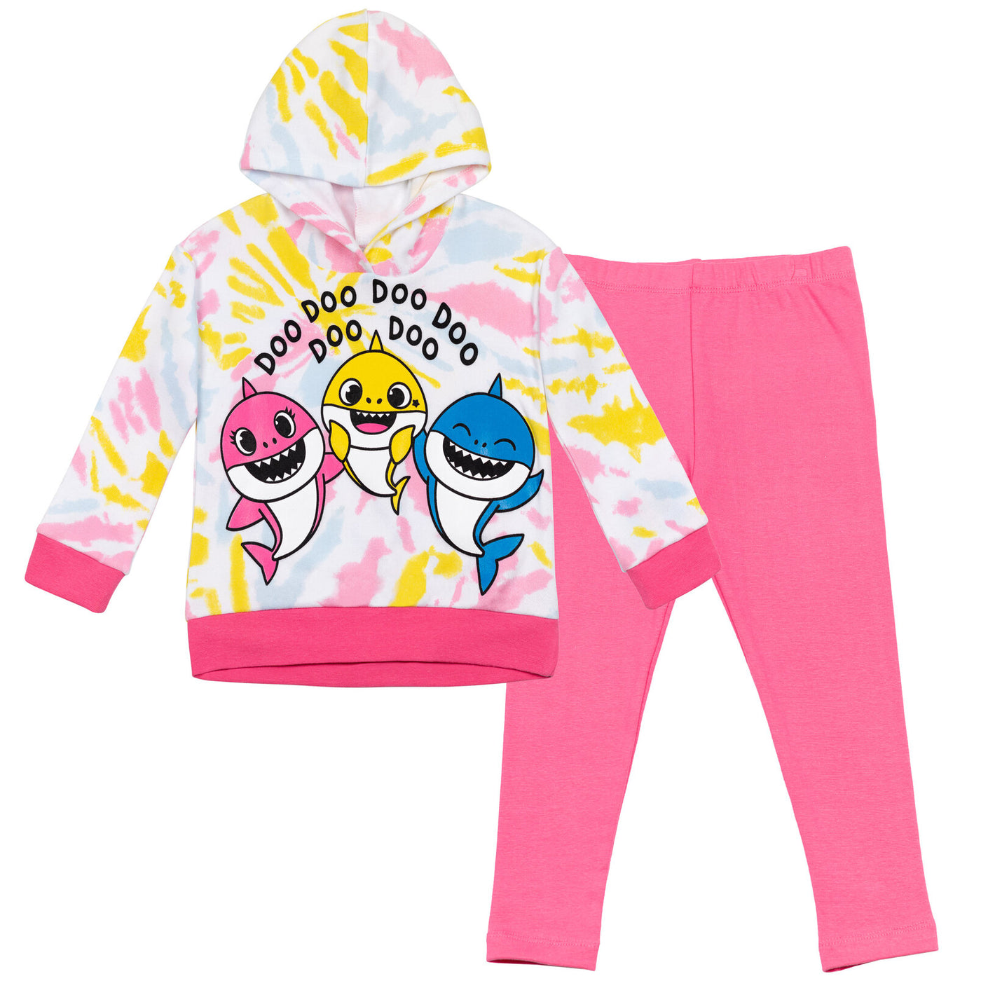 Pinkfong Baby Shark Pullover Fleece Hoodie and Leggings Outfit Set