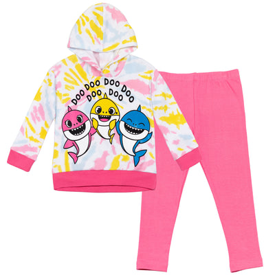 Pinkfong Baby Shark - Conjunto de sudadera con capucha y leggings de forro polar