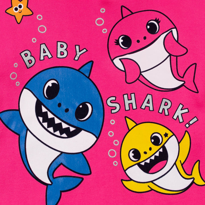 Pinkfong Baby Shark - Conjunto de sudadera con capucha y leggings de forro polar