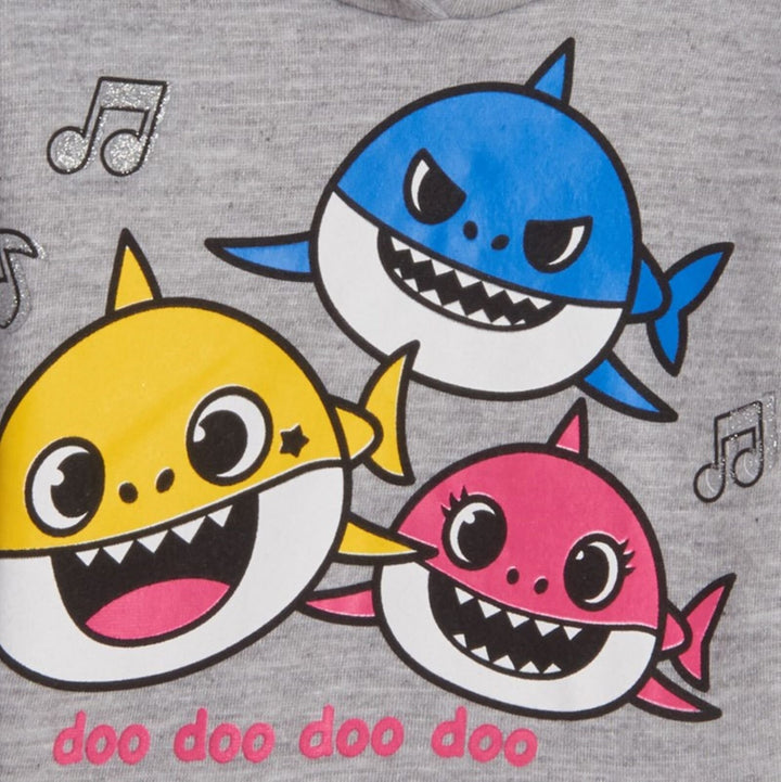 Pinkfong Baby Shark - Conjunto de sudadera con capucha y leggings de forro polar