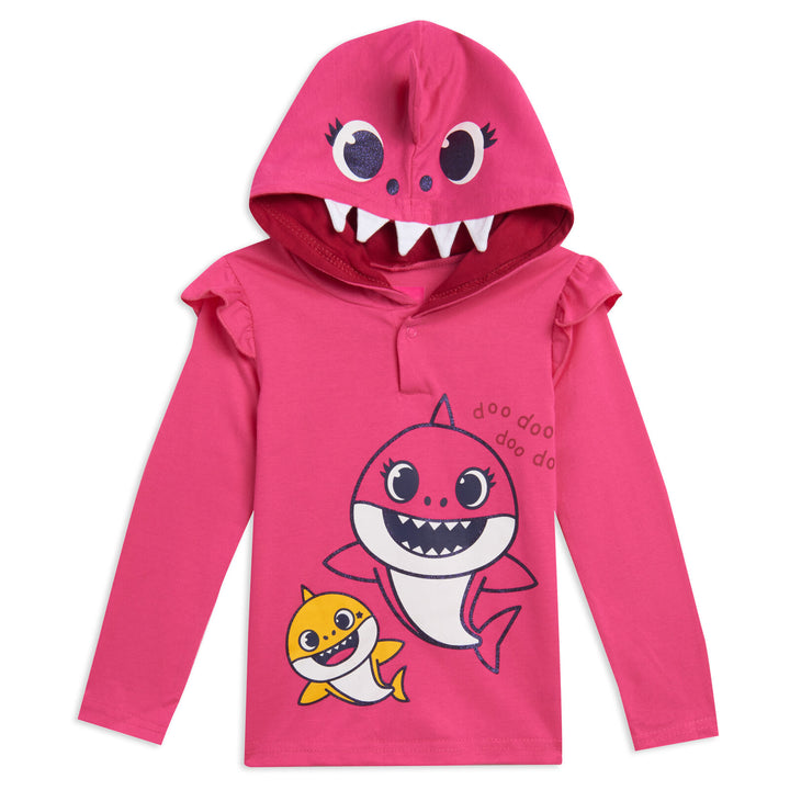 Pinkfong Baby Shark - Conjunto de sudadera con capucha y leggings de rizo francés