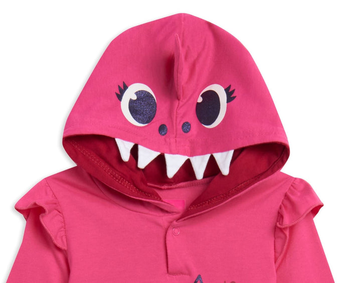 Pinkfong Baby Shark - Conjunto de sudadera con capucha y leggings de rizo francés