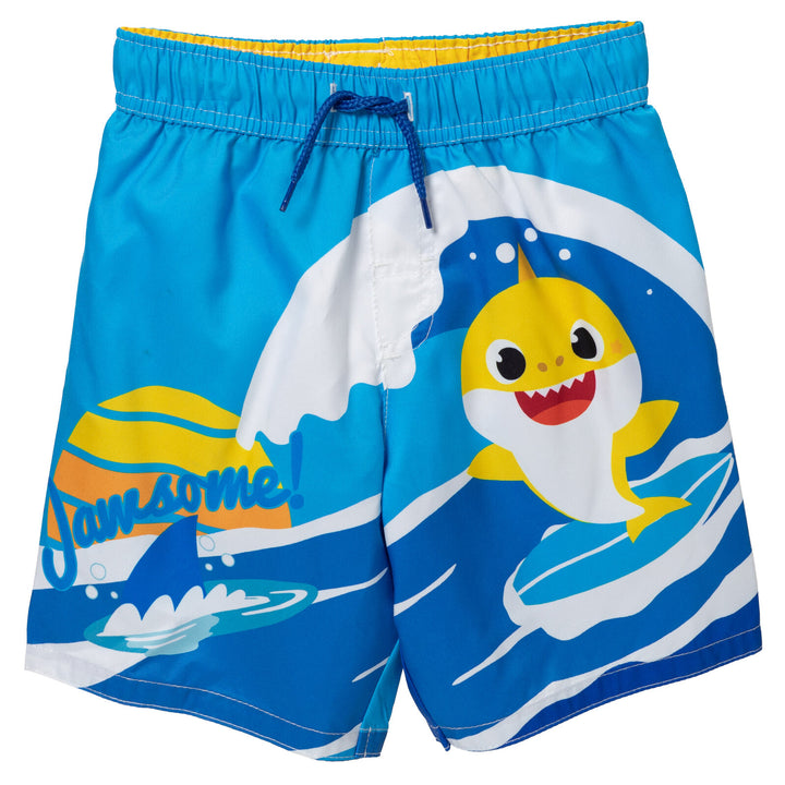 Pinkfong Baby Shark Rash Guard and Swim Trunks Outfit Set