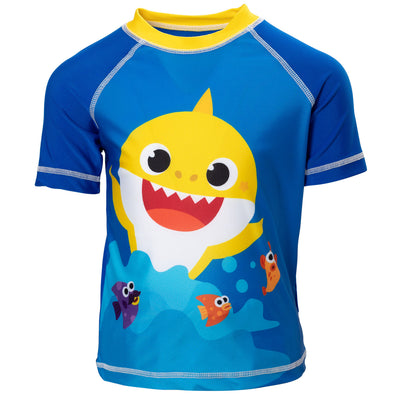 Pinkfong Baby Shark Rash Guard and Swim Trunks Outfit Set