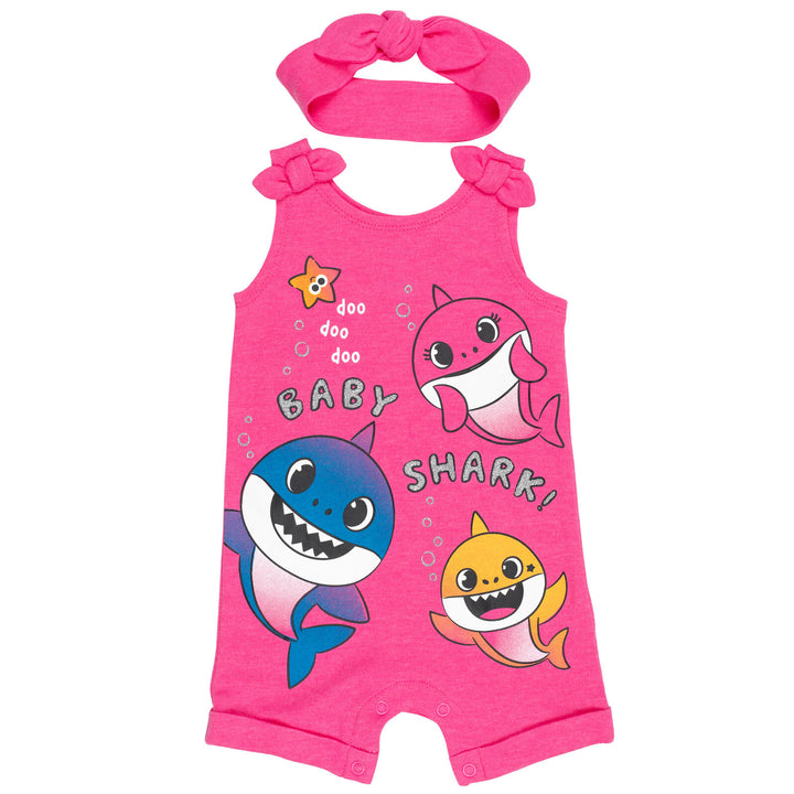 Pelele sin mangas y diadema Pinkfong Baby Shark