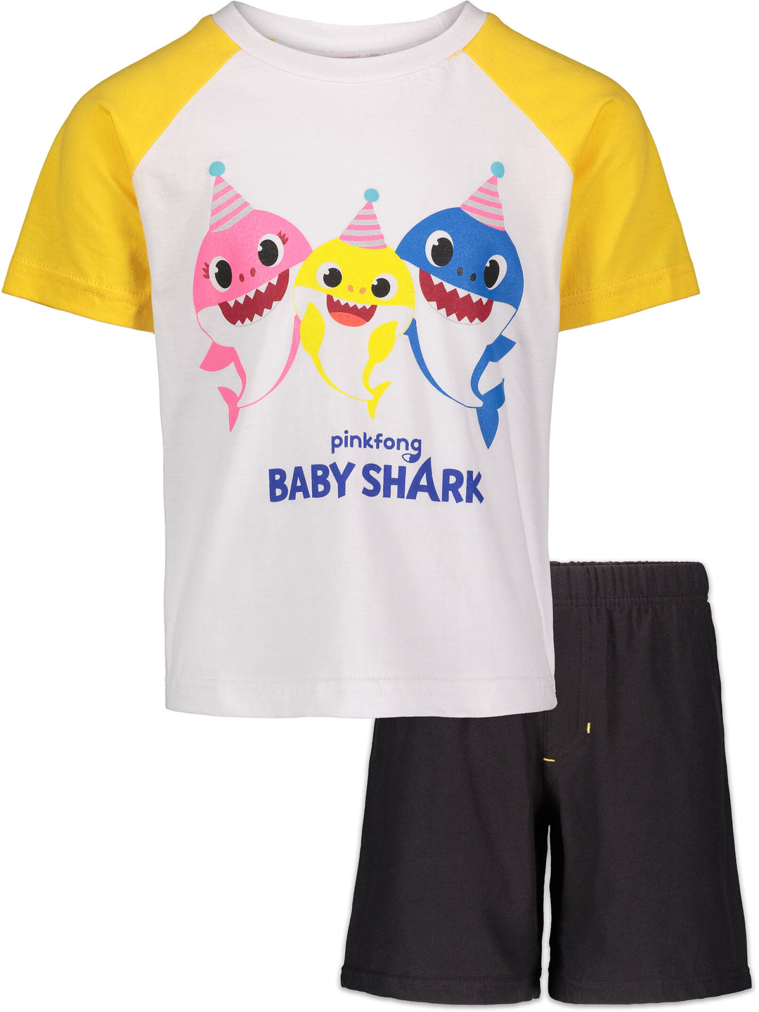 Conjunto de camiseta Pinkfong Baby Shark y pantalones cortos de felpa francesa