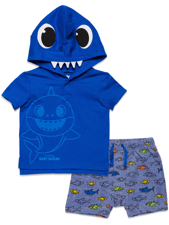 Pinkfong Baby Shark T-Shirt and French Terry Shorts Outfit Set